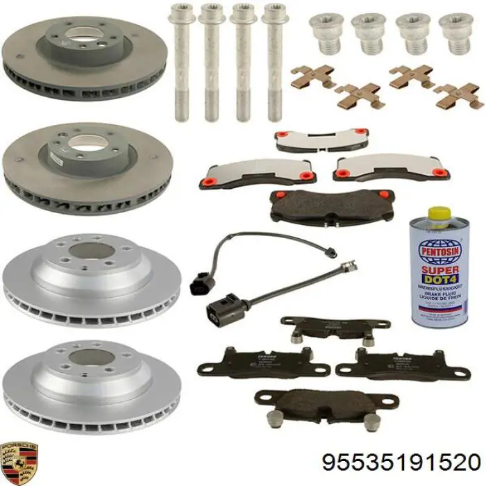 Comprar 95535191520 Porsche Kit de reparación de pinzas de freno