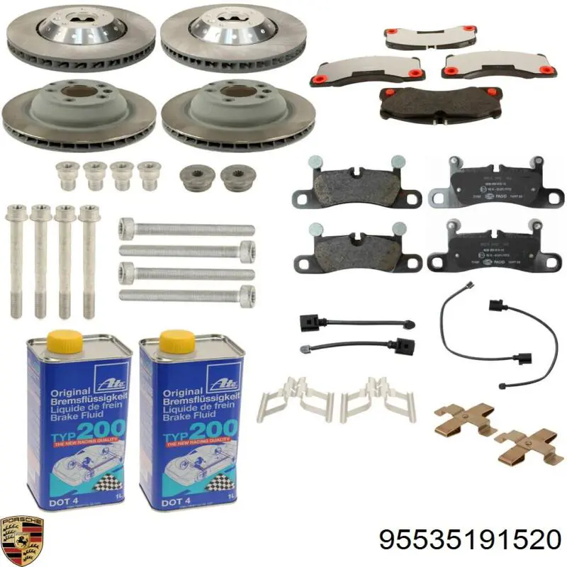 Kit de reparación, pinza de freno delantero Porsche 95535191520 precio, desde 83,67 EUR