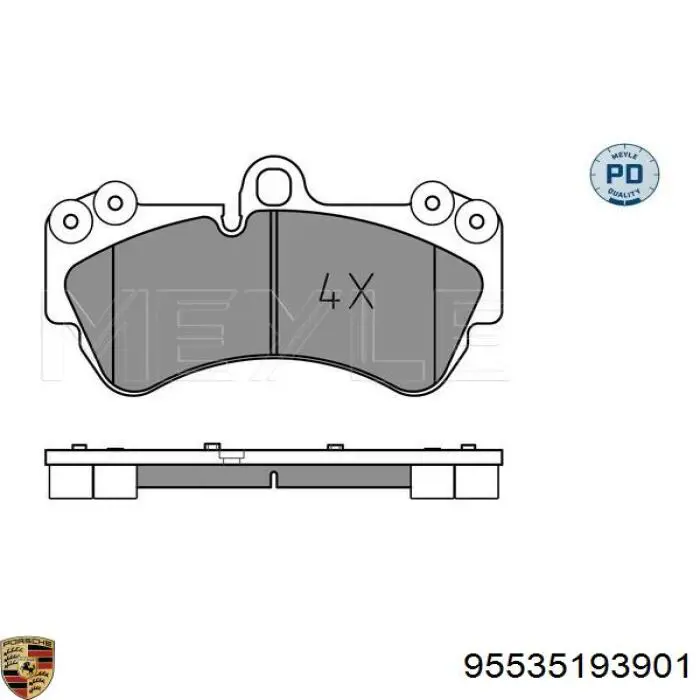 95535193901 Porsche pastillas de freno delanteras