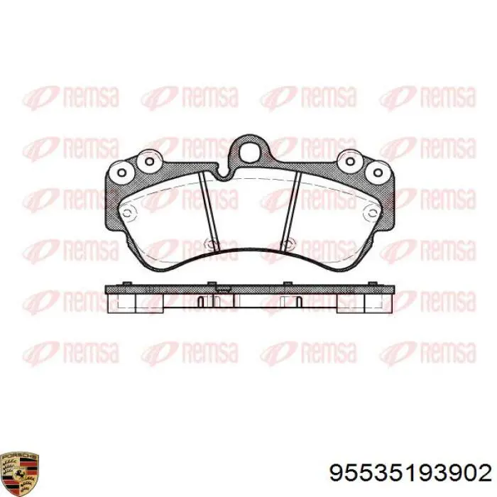 95535193902 Porsche pastillas de freno delanteras