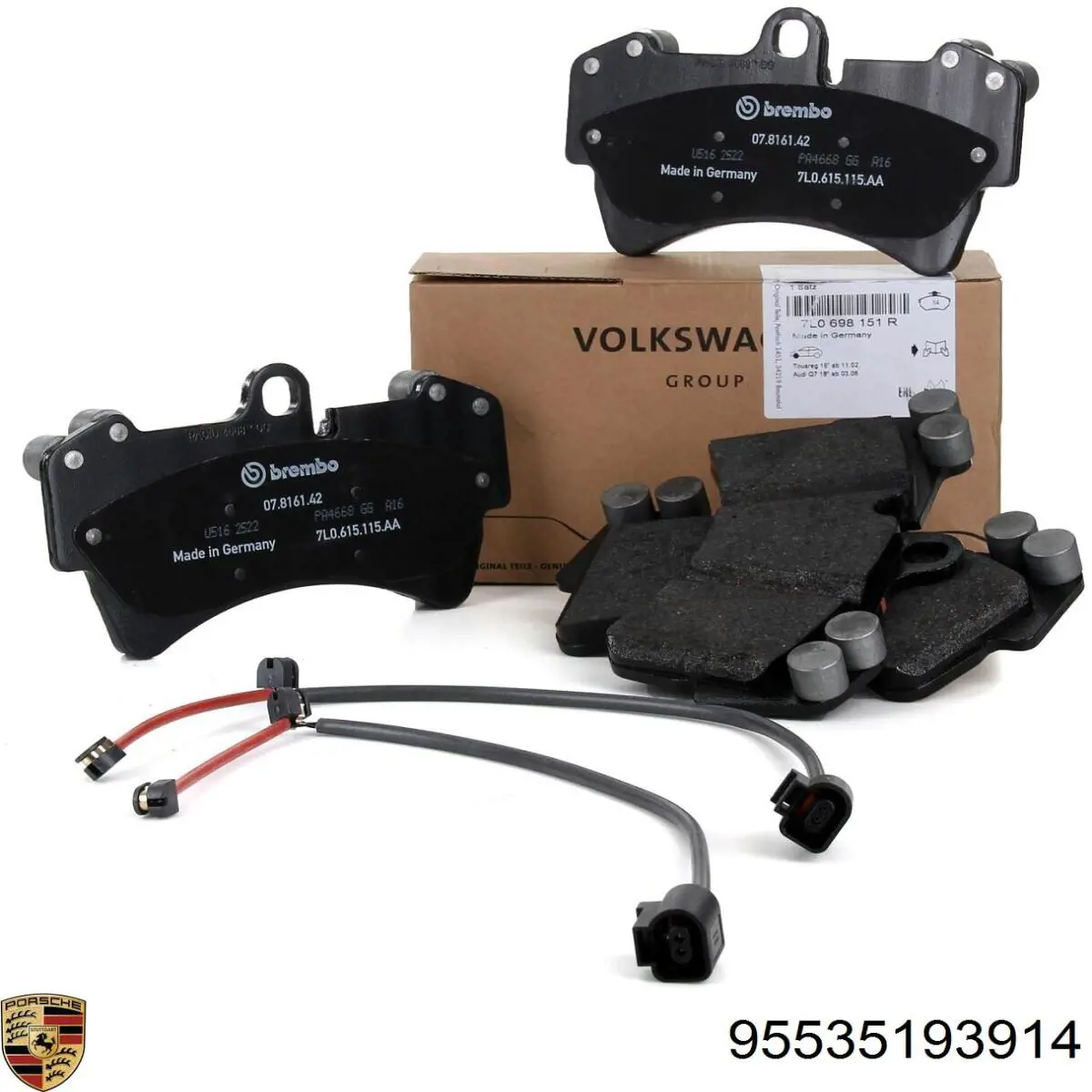 Pastillas de freno 95535193914 Porsche