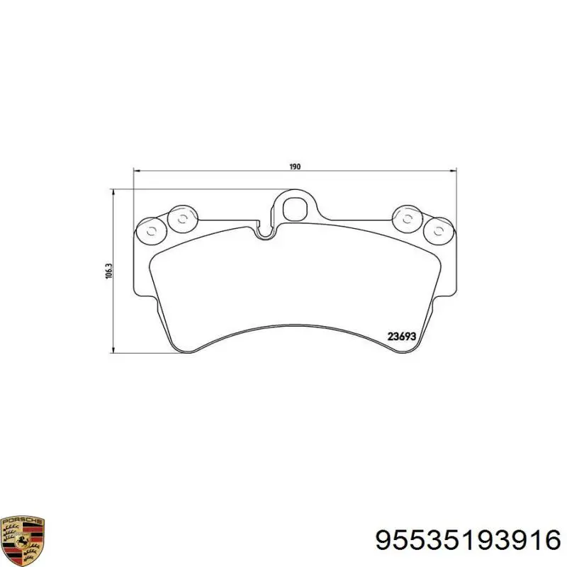 Pastillas freno delanteras Porsche 95535193916 precio, desde 56,30 EUR