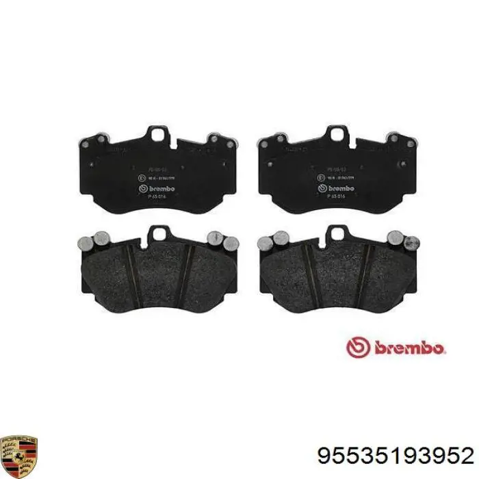 95535193952 Porsche pastillas de freno delanteras