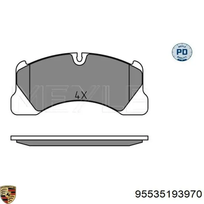 95535193970 Porsche pastillas de freno delanteras