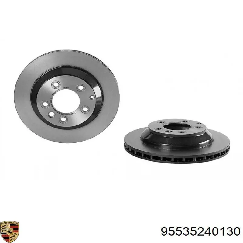 95535240130 Porsche disco de freno trasero