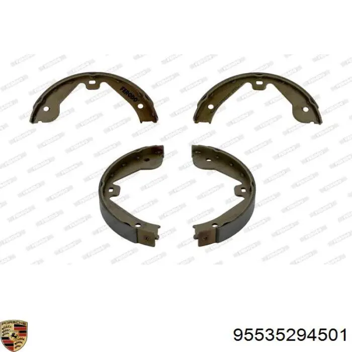 95535294501 Porsche kit de montaje, zapatas de freno traseras