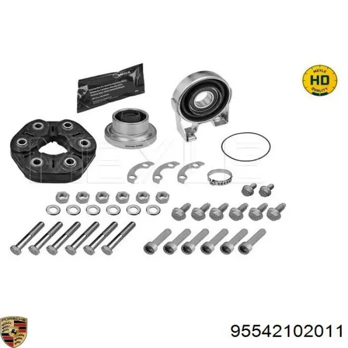 95542102011 Porsche árbol cardán trasero completo