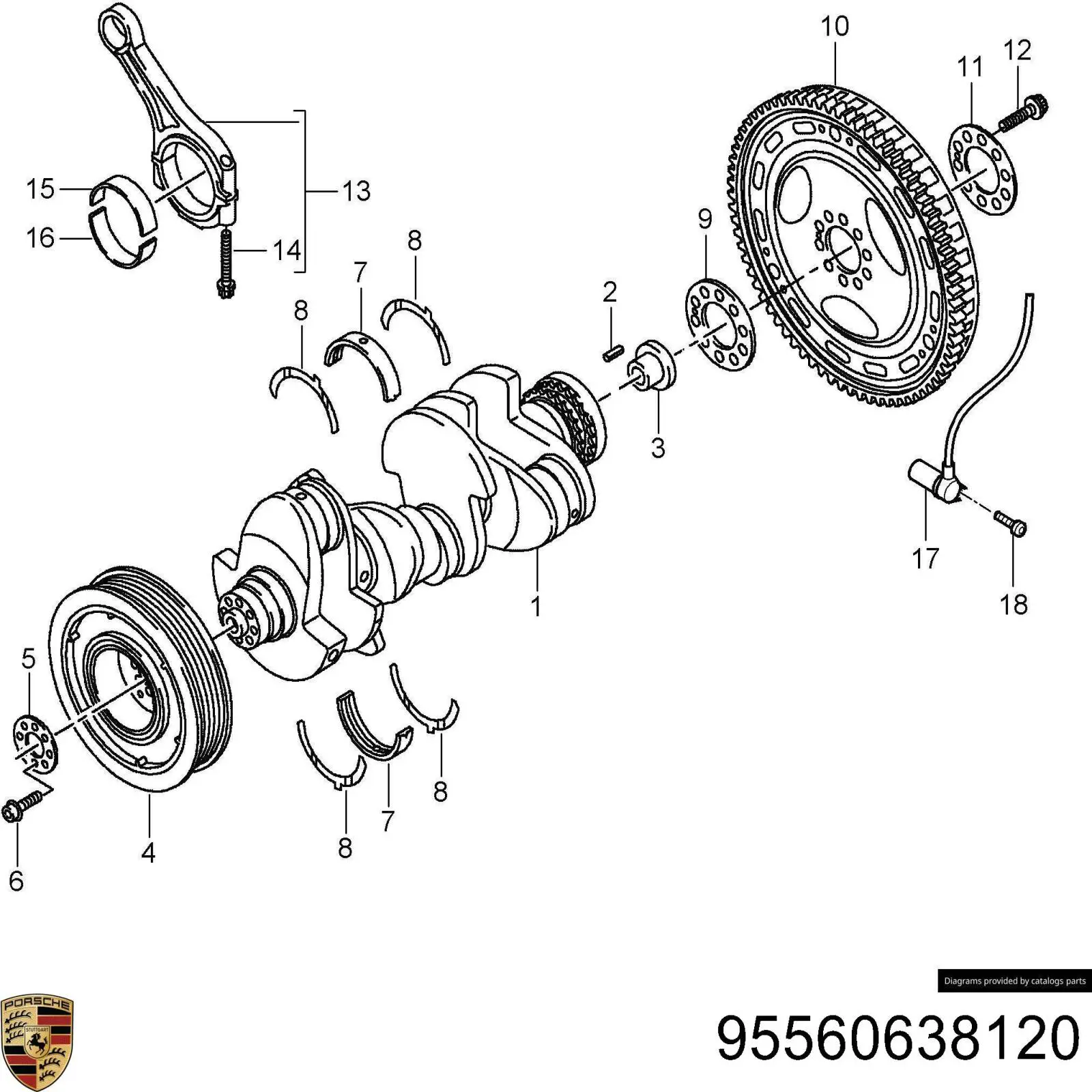 Sensor de cigüeñal 99051787001 Vika