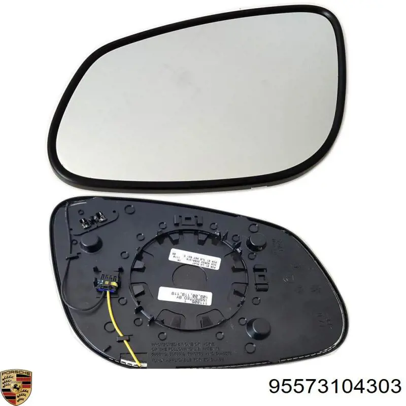 95573104303 Porsche cristal de espejo retrovisor exterior izquierdo