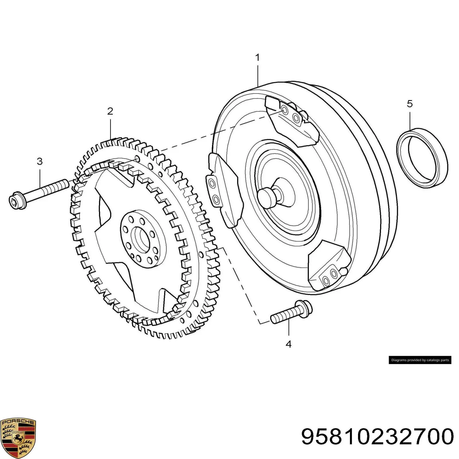 95810232700 Porsche volante de motor