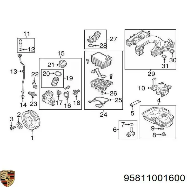 95811001600 Porsche