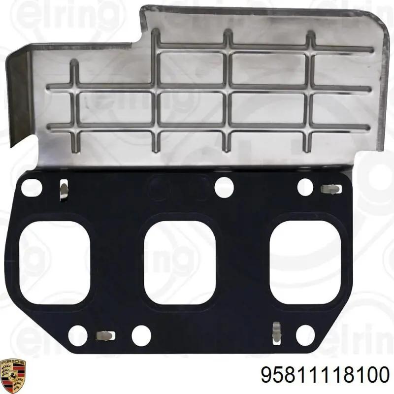 95811118100 Porsche junta, colector de escape, derecha