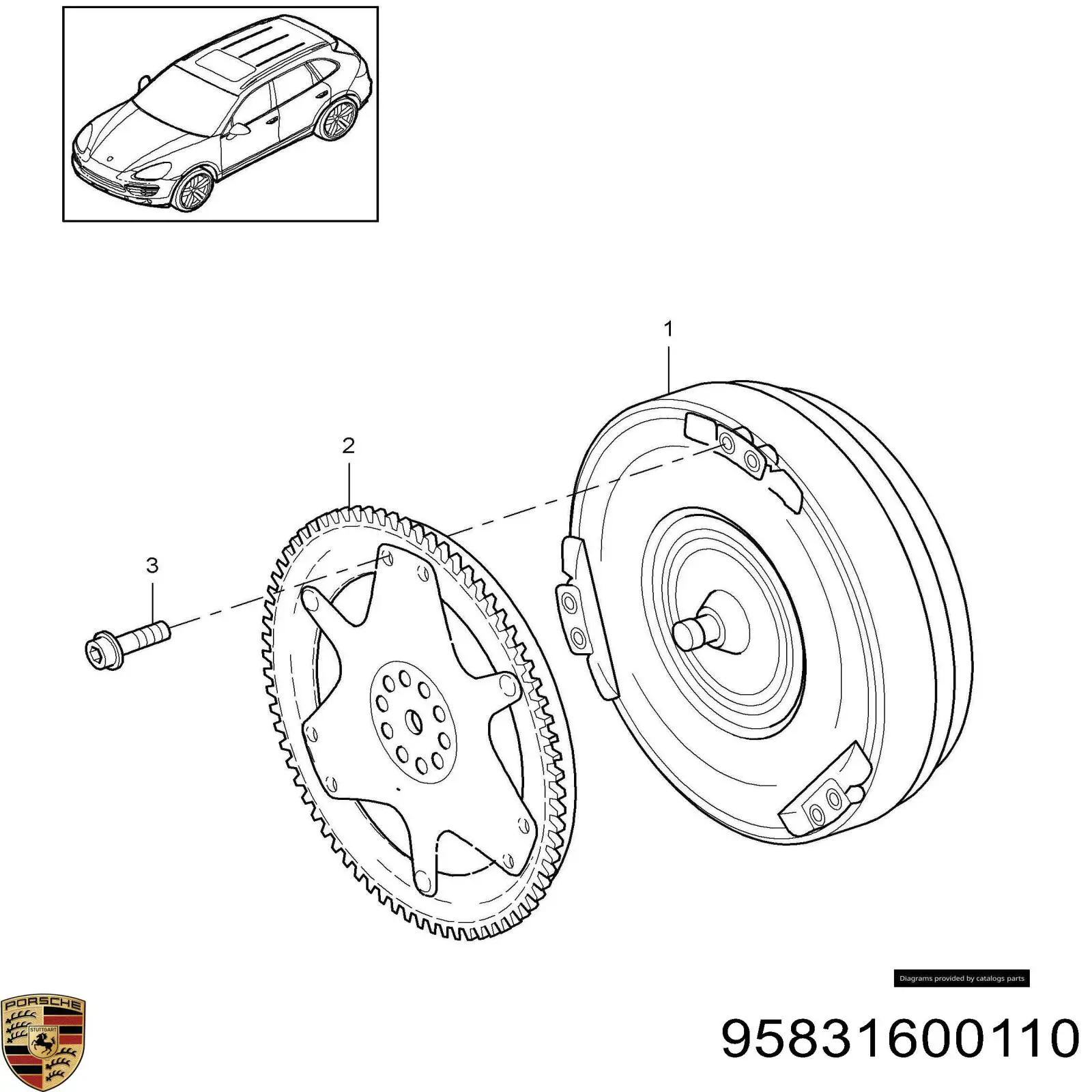 Convertidor de par Porsche 95831600110 precio, desde 1599,29 EUR