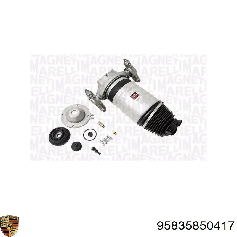 95835850417 Porsche muelle neumático, suspensión, eje trasero