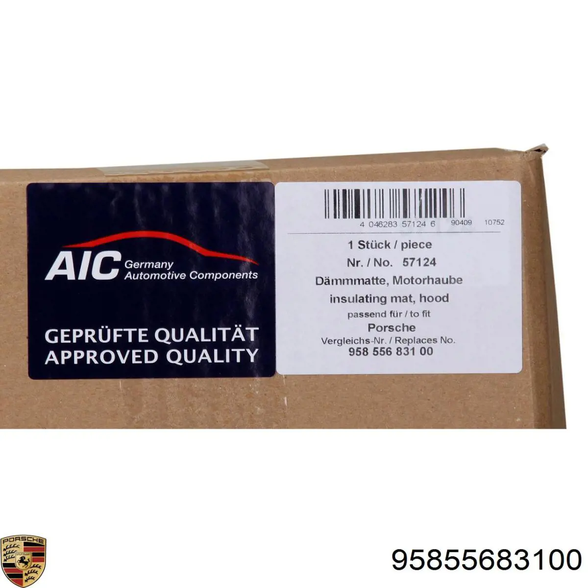 Insonorizante de motor Porsche 95855683100 precio, desde 68,82 EUR