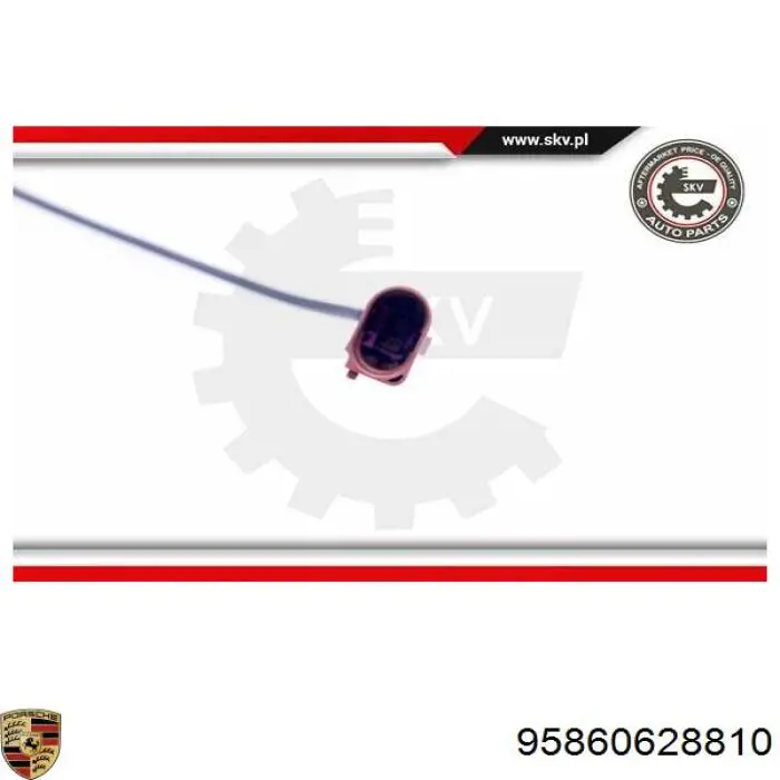 95860628810 Porsche sensor de temperatura, gas de escape, antes de filtro hollín/partículas