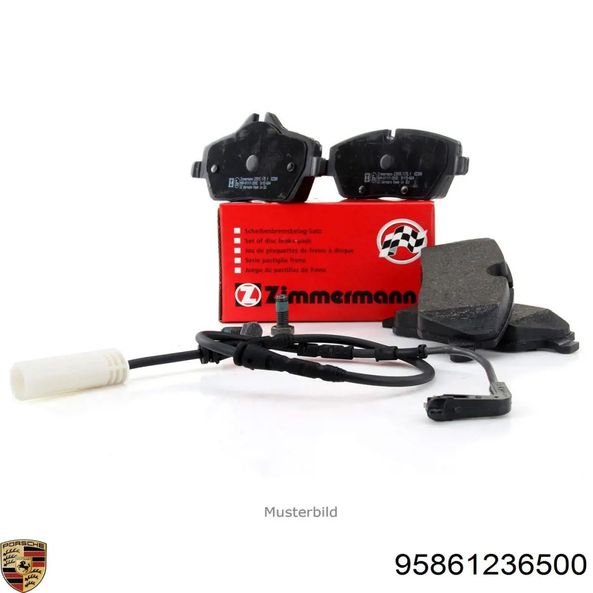 Comprar 95861236500 Porsche Sensor de desgaste de las pastillas de freno delanteras