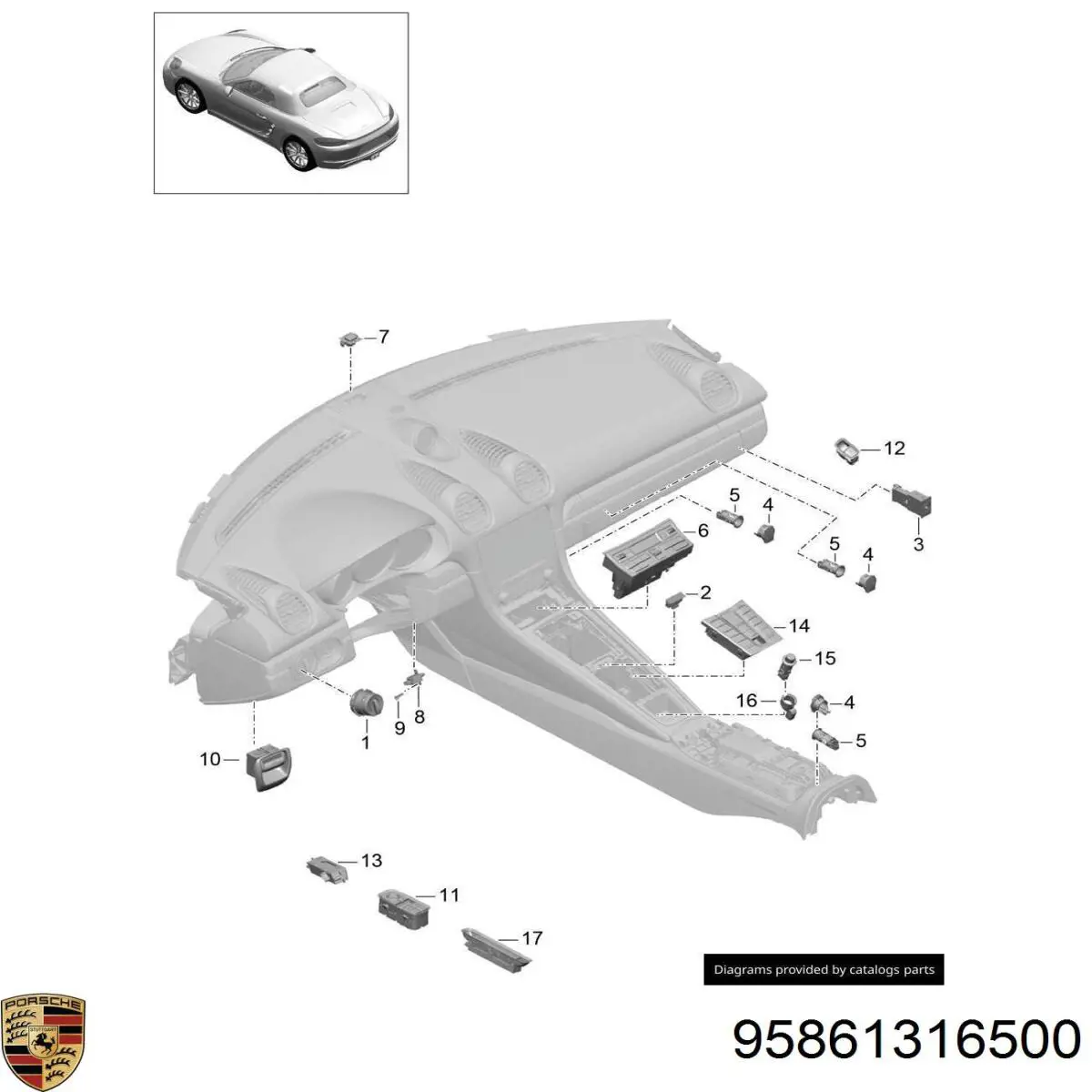  Porsche 95861316500 precio, desde  