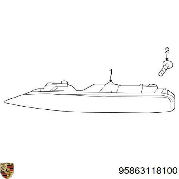 95863118100 Porsche lampara luz de situación, inferior izquierda