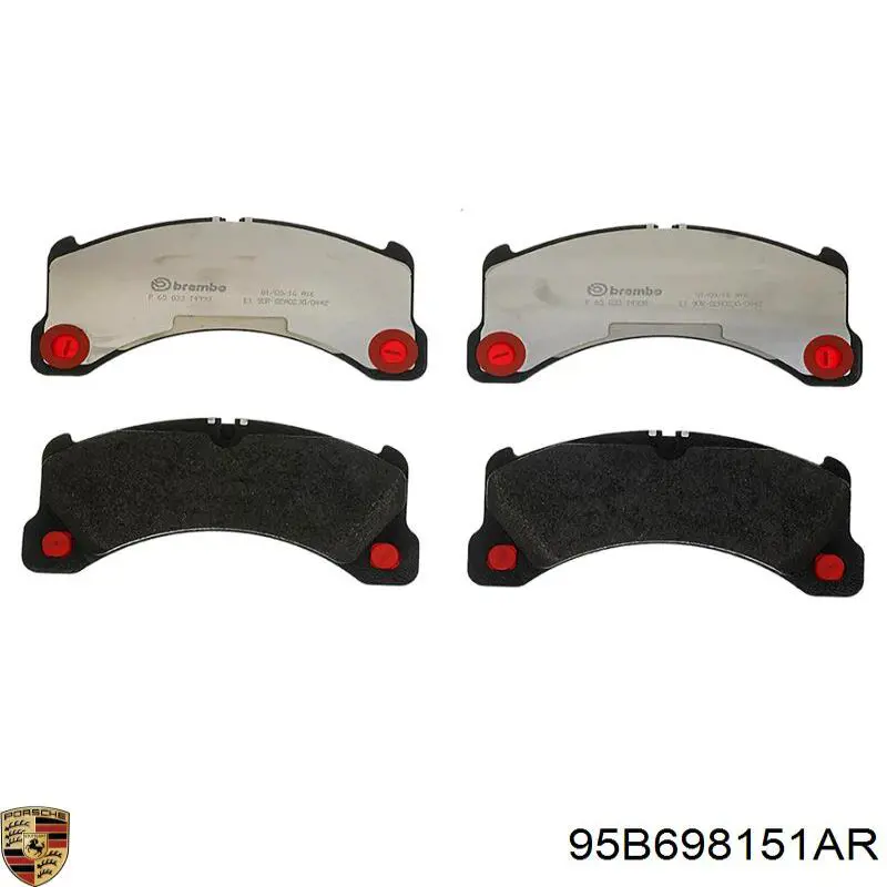 95B698151AR Porsche Pastillas delanteras