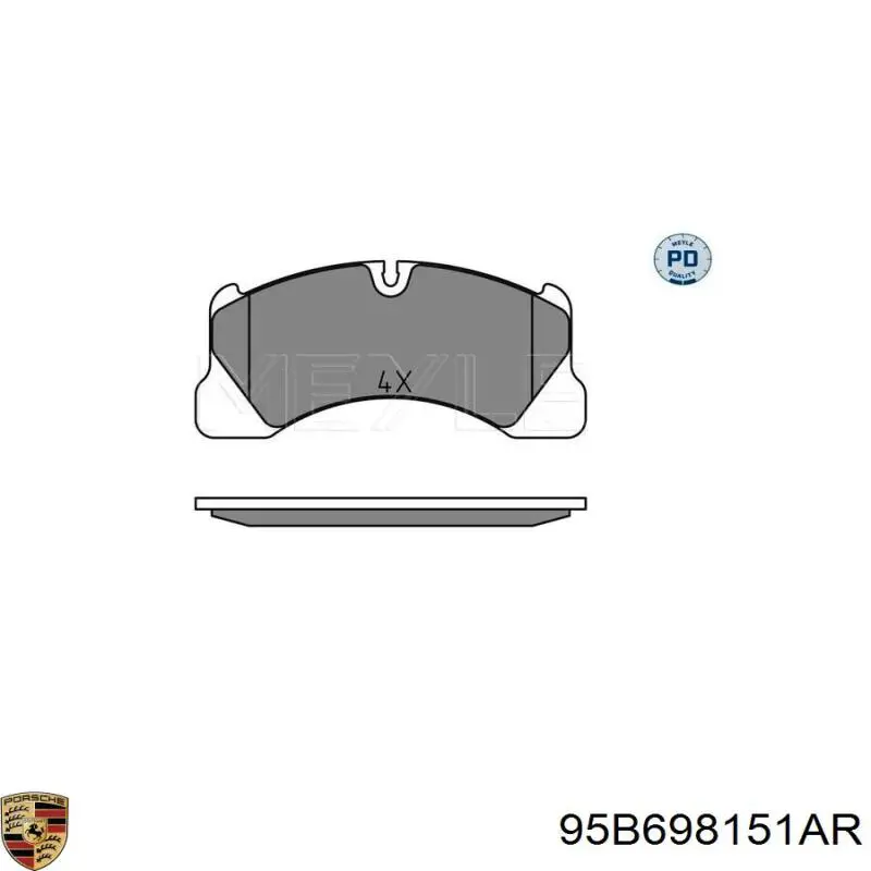 Pastillas freno delanteras Porsche 95B698151AR precio, desde 68,82 EUR