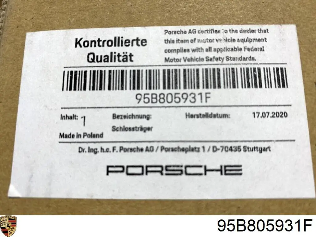 95B805931F Porsche