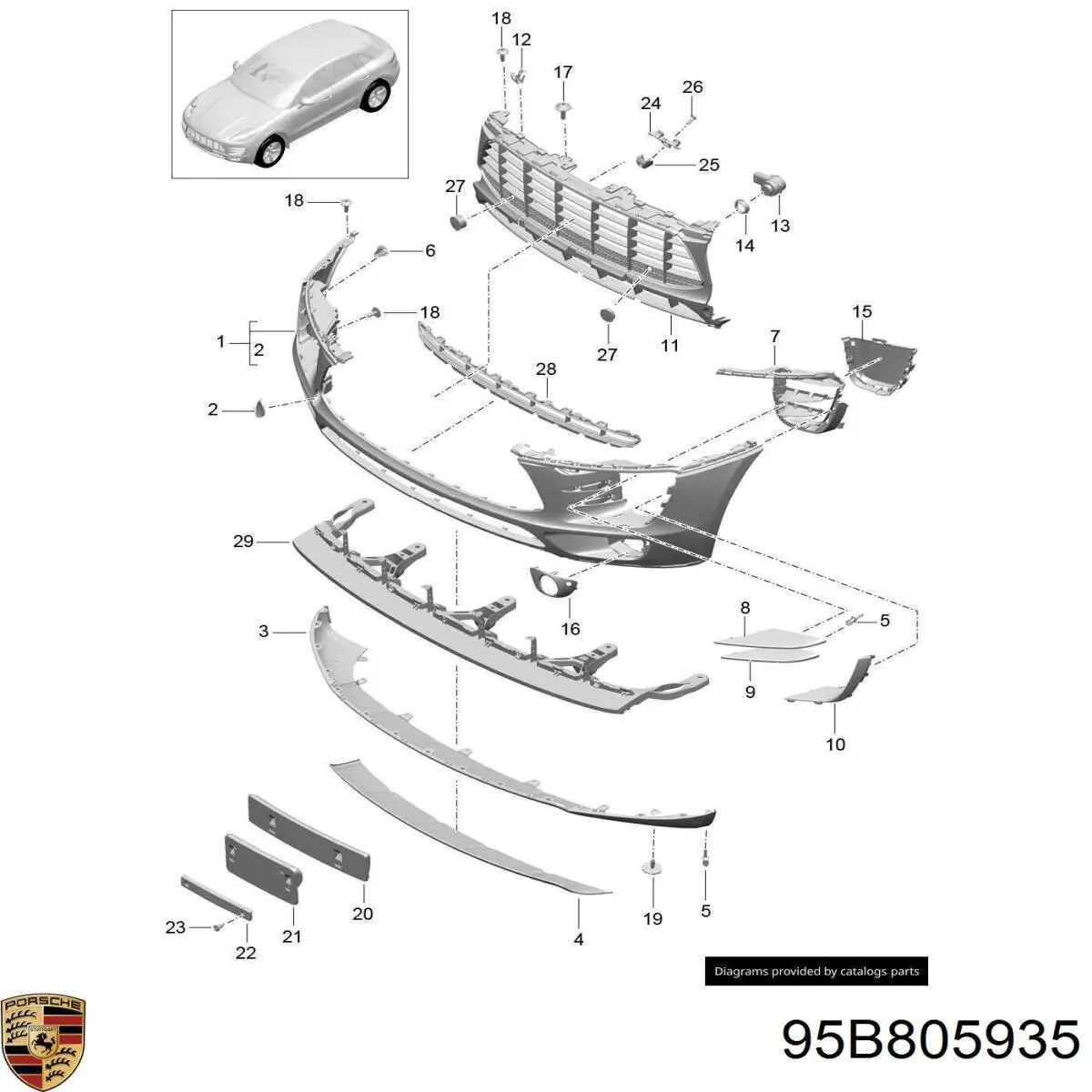  Porsche 95B805935 precio, desde 495,74 EUR