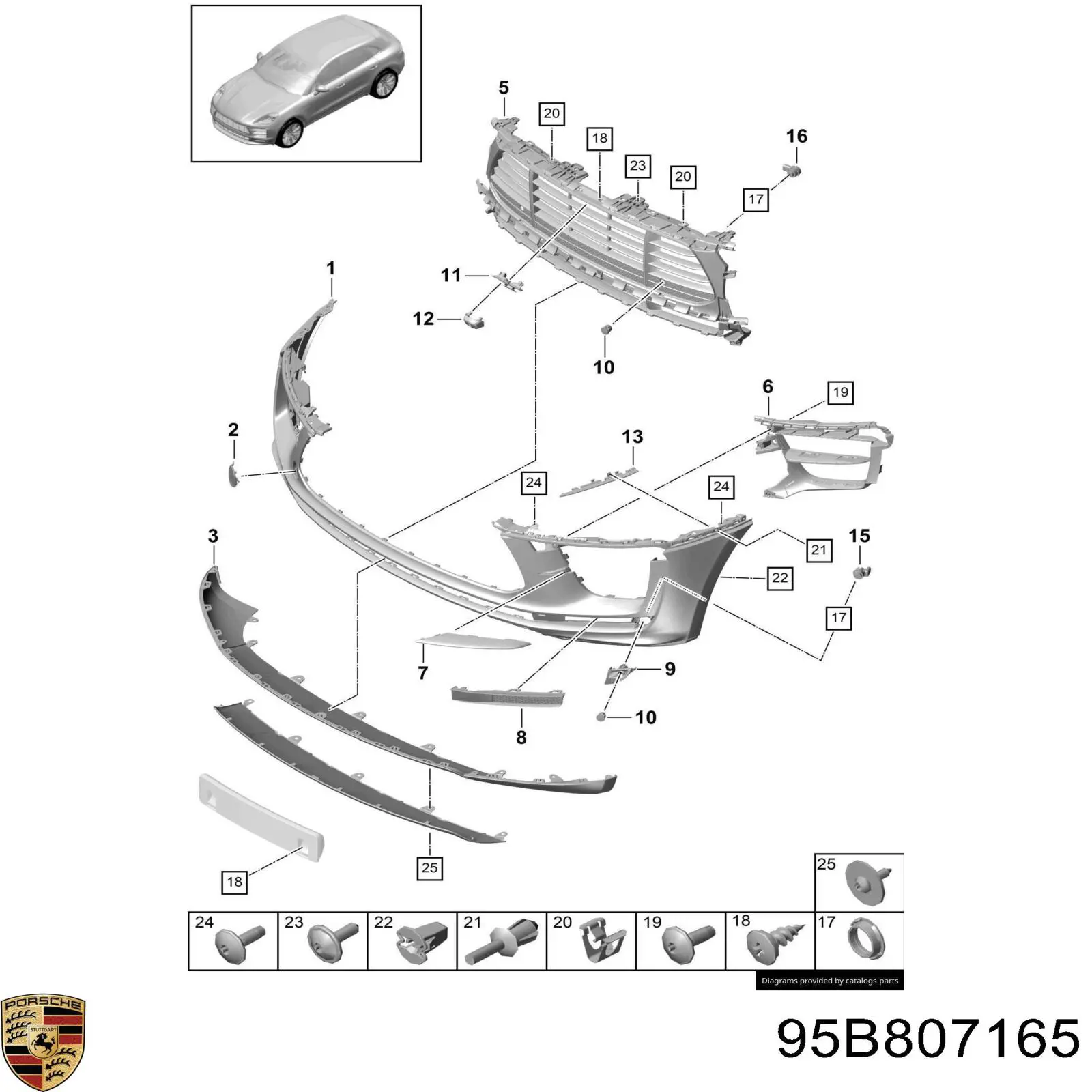 95B807165 Porsche