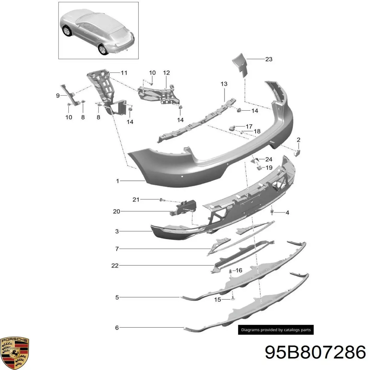 95B807286 Porsche