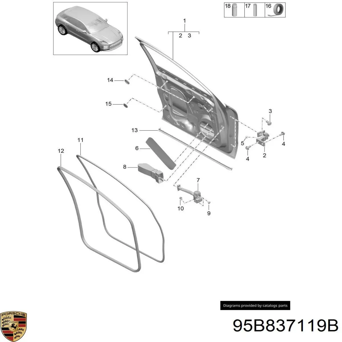 95B837119B Porsche