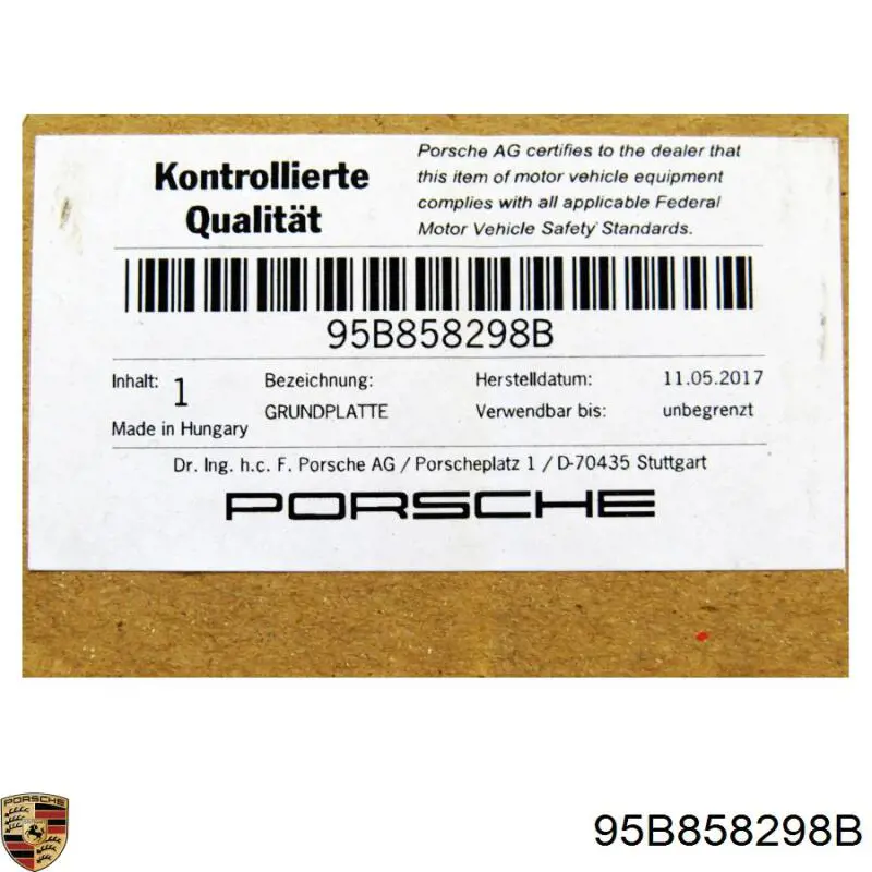 95B858298B Porsche