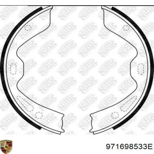 Zapatas de freno de mano Porsche 971698533B precio, desde 46,54 EUR