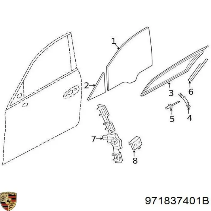 Mecanismo alzacristales, puerta delantera izquierda Porsche Panamera SPORT TURISMO (971)