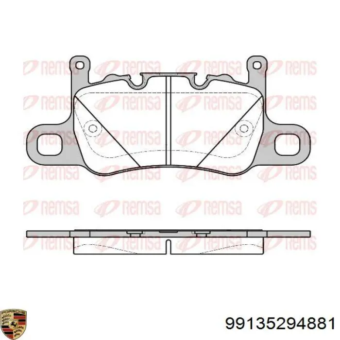 99135294881 Porsche pastillas de freno traseras