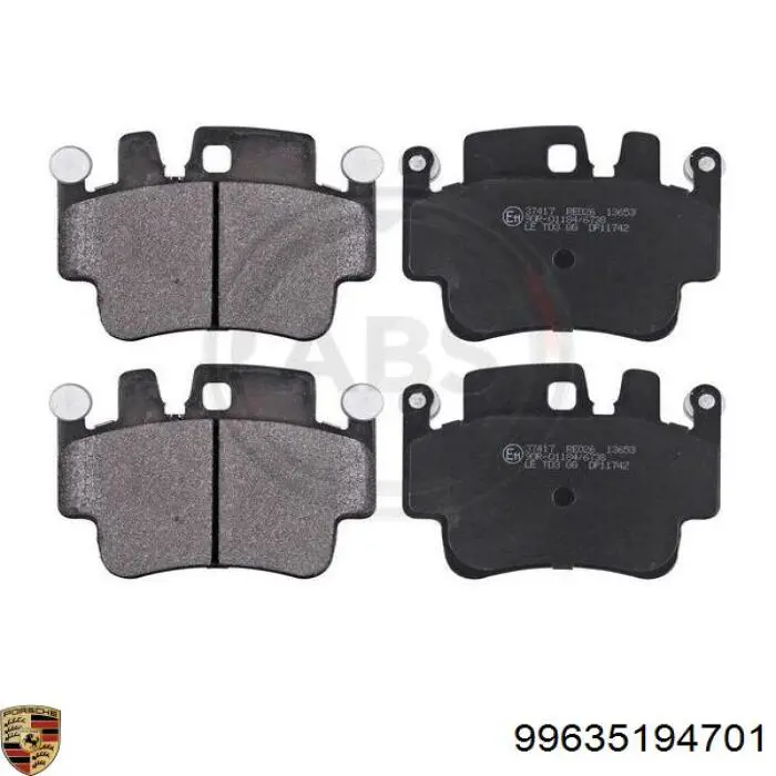 99635194701 Porsche pastillas de freno delanteras