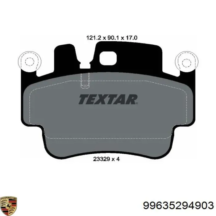 99635294903 Porsche pastillas de freno delanteras