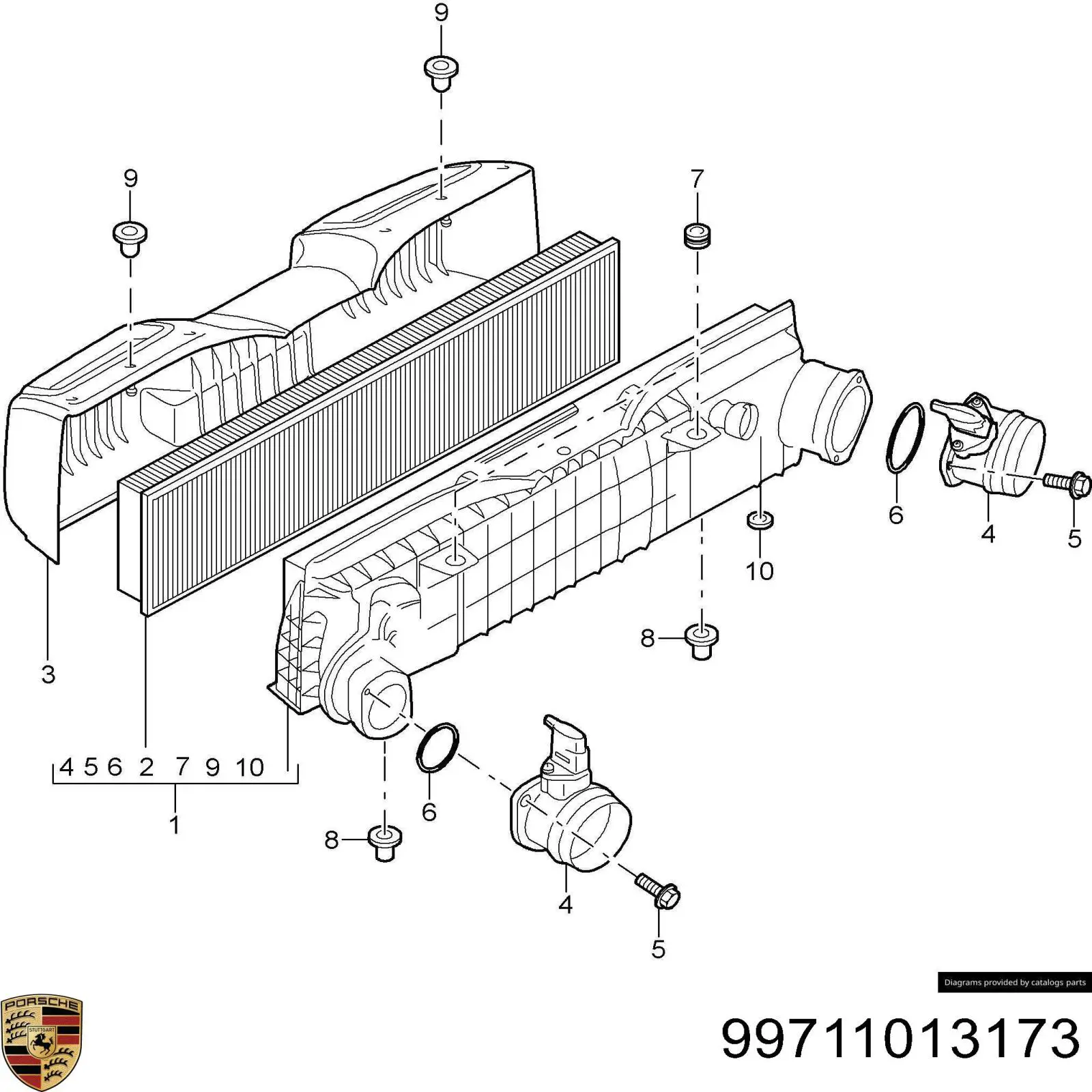 99711013173 Porsche filtro de aire