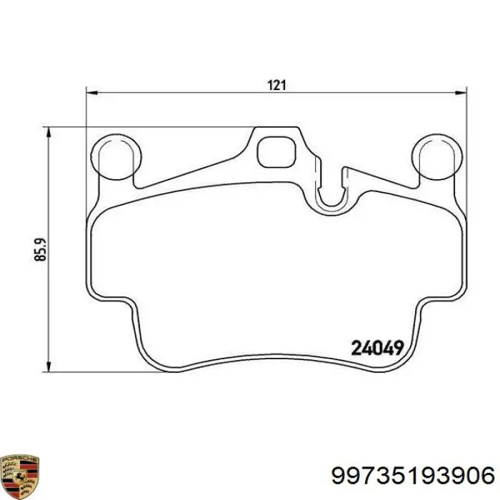 99735193906 Porsche pastillas de freno delanteras