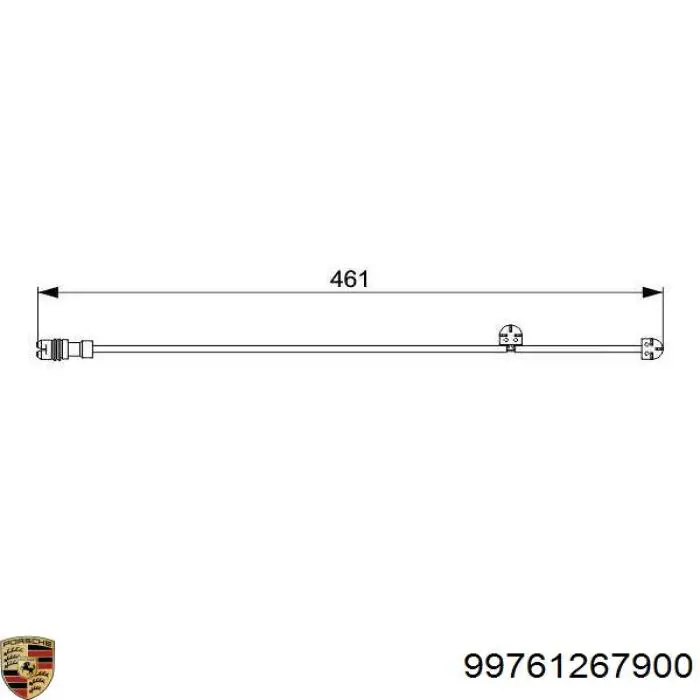 24.8190-0956.2 ATE contacto de aviso, desgaste de los frenos, delantero derecho