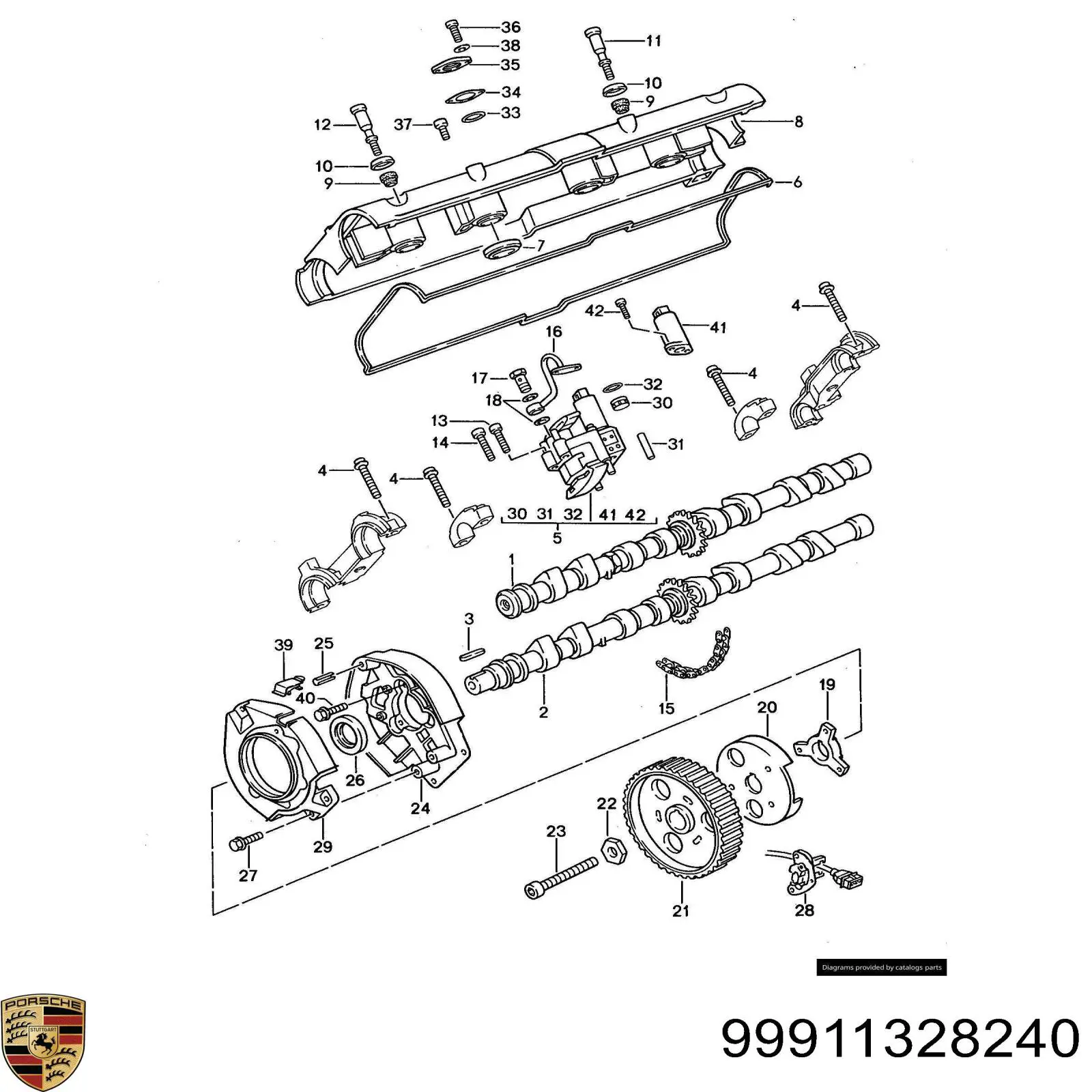 Anillo impermeable, árbol de levas Chrysler K05066958AA