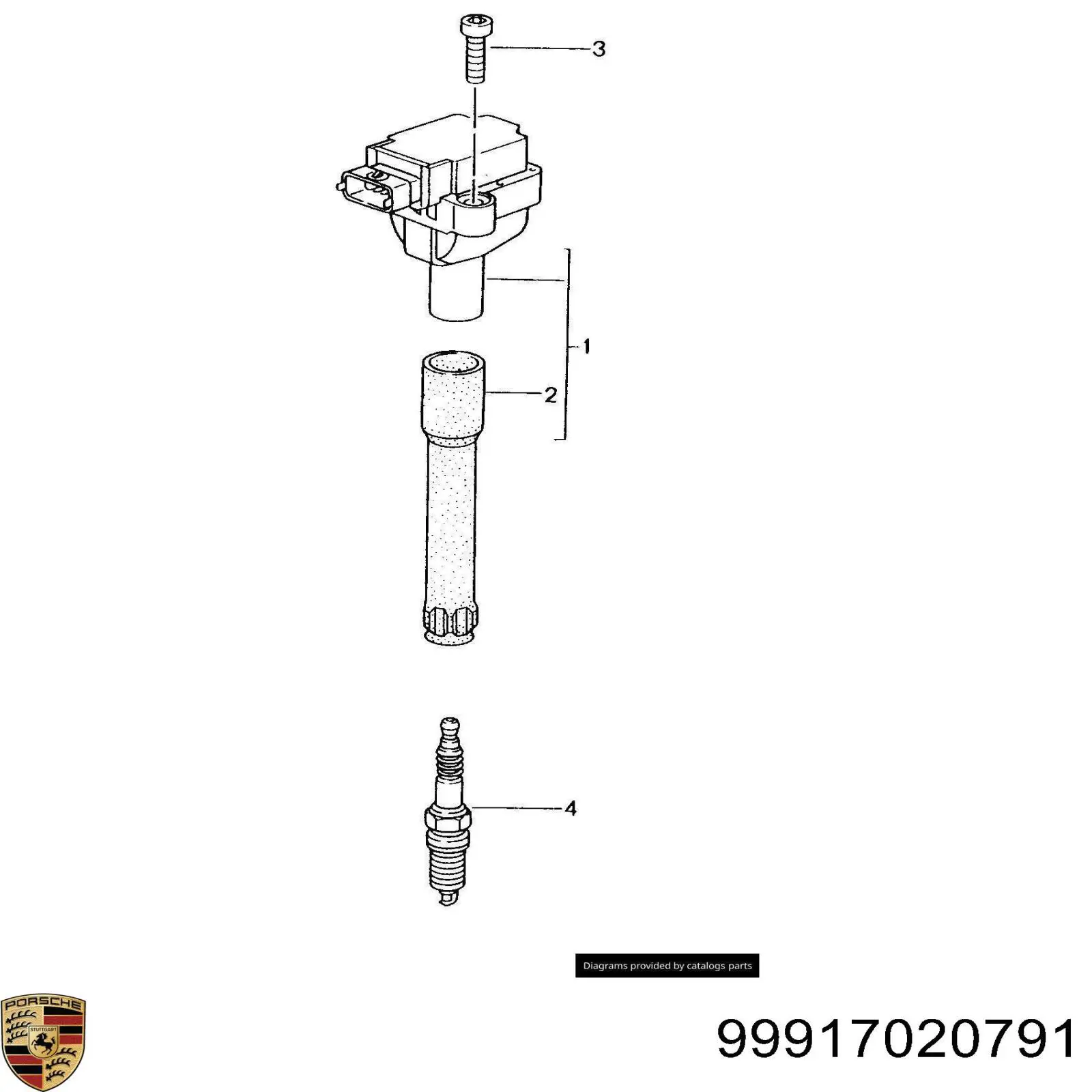 99917020791 Porsche bujía de encendido