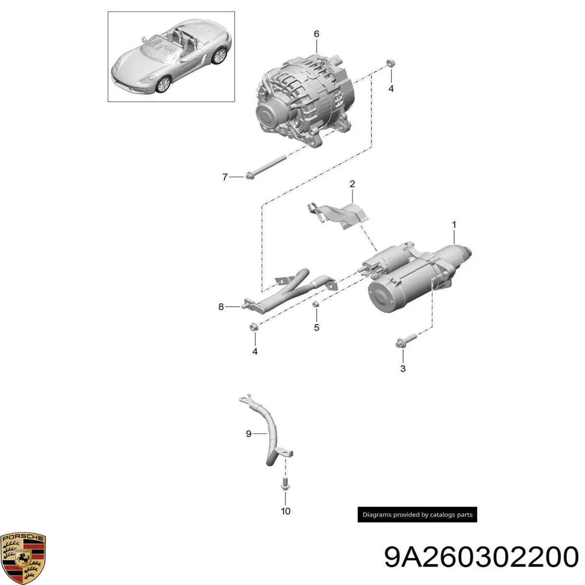 Alternador del motor Porsche 911 Targa descapotable (991) (2014 - 2019) precio, desde 439,23 EUR