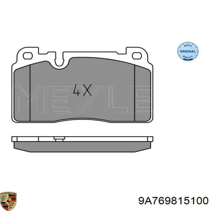 9A769815100 Porsche pastillas de freno delanteras