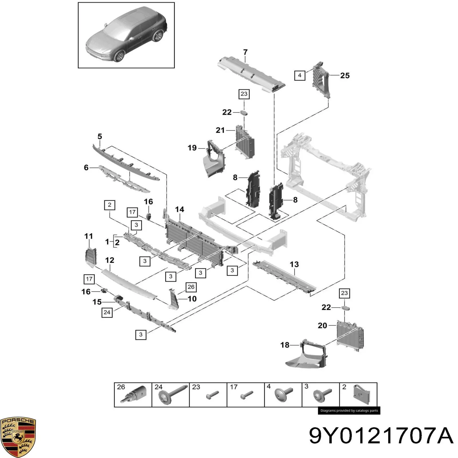 9Y0121707A Porsche