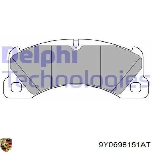 9Y0698151AT Porsche pastillas de freno delanteras