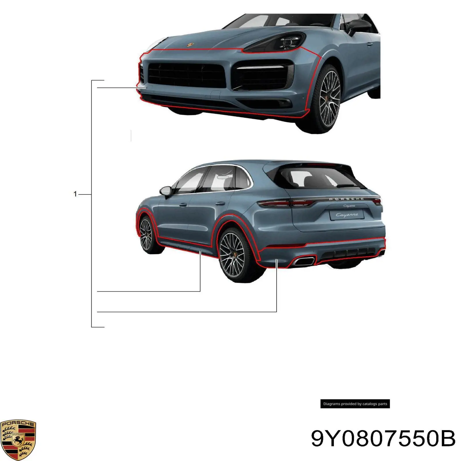 9Y0807550B Porsche