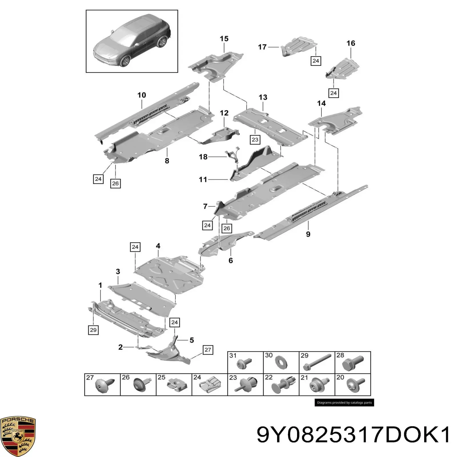 9Y0825317DOK1 Porsche