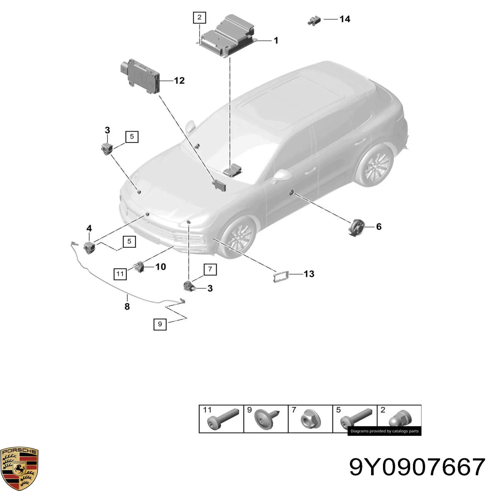 9Y0907667 Porsche