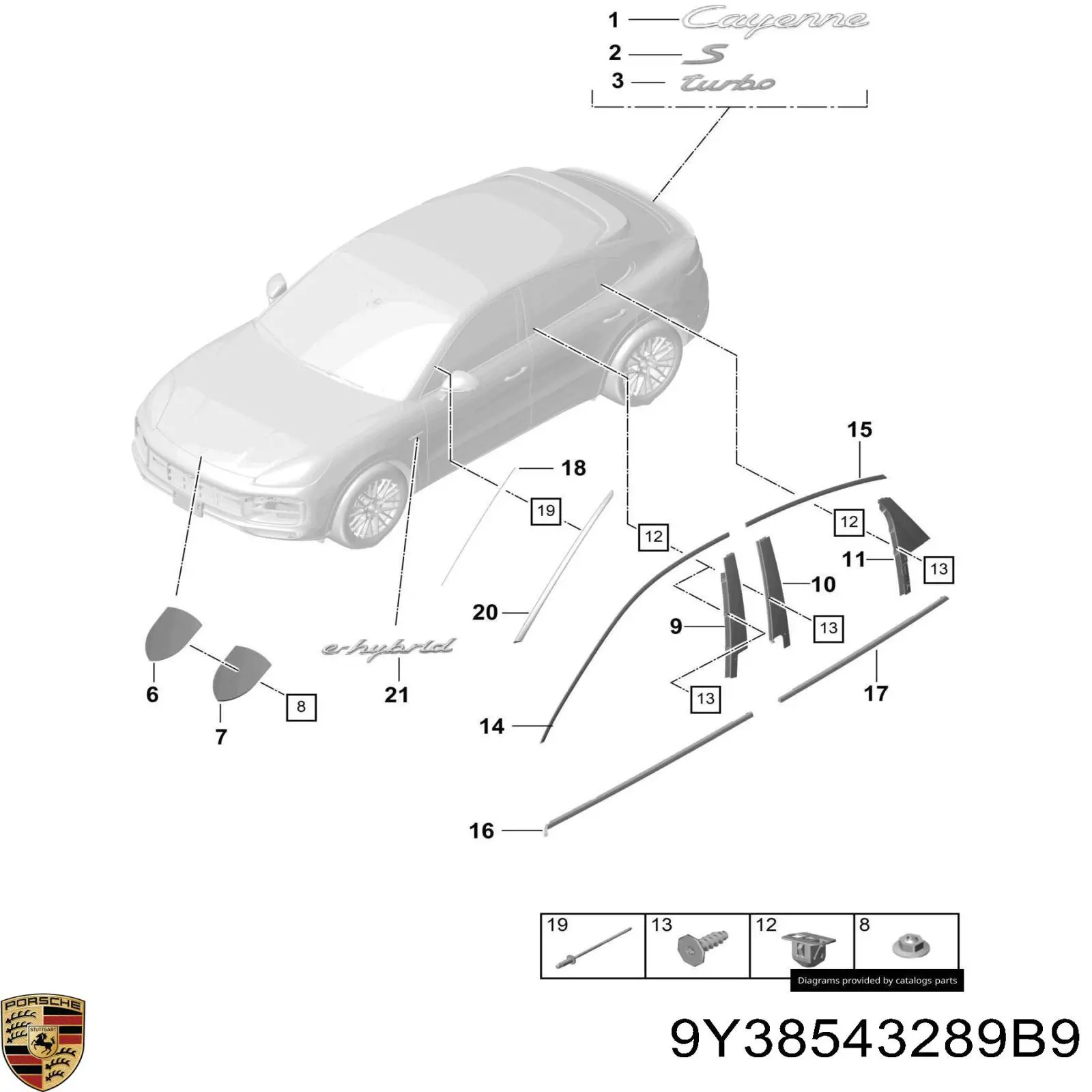 9Y38543289B9 Porsche