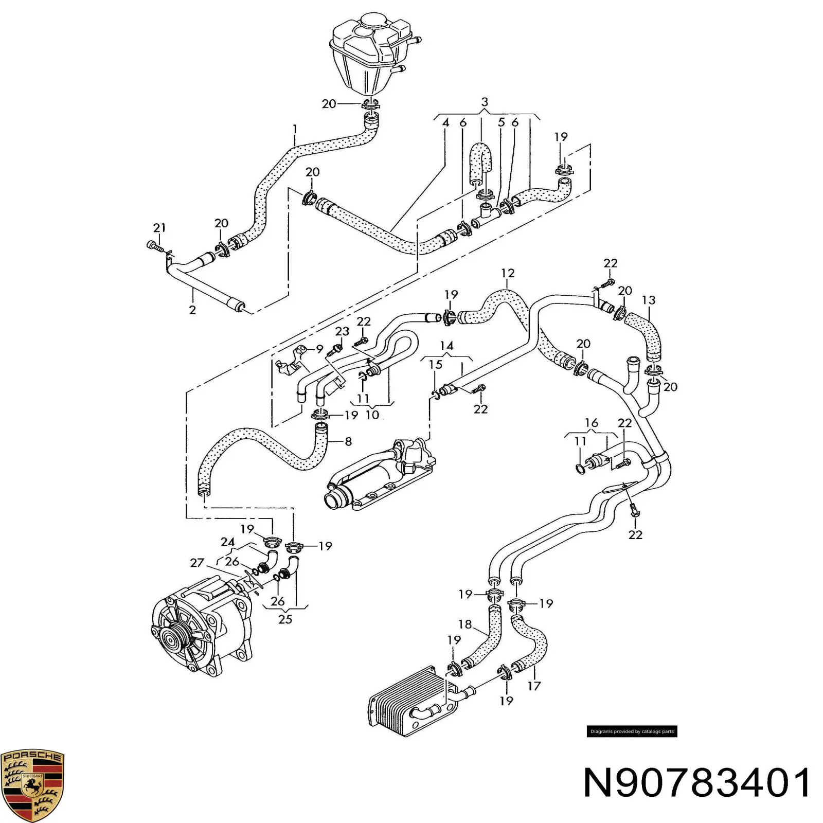 Junta de la bomba de vacío Porsche N90783401 precio, desde 4,05 EUR